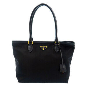 Prada Tessuto Vela Tote Shoulder Bag Black